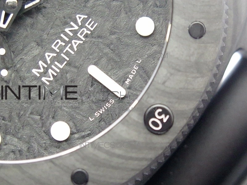 PAM979 Carbotech VSF 1:1 Best Edition Carbon Dial on Rubber Strap P.9010 Clone